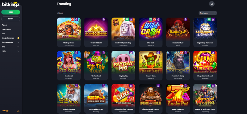 bitkingz online casino games