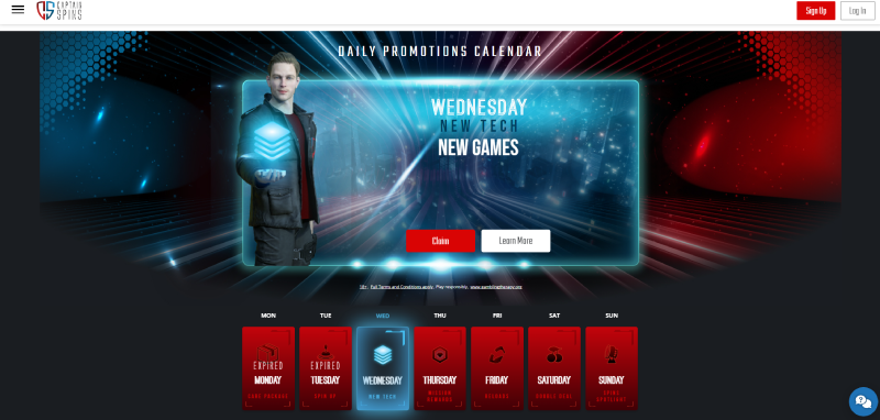 captain spins casino promotions
