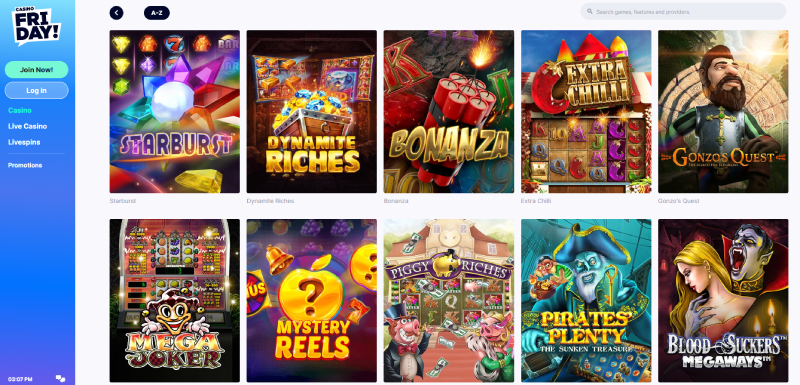 casino friday online casino games
