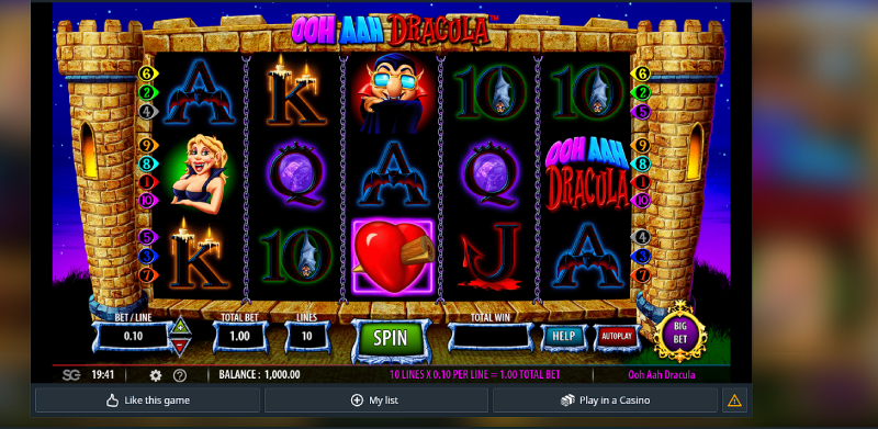 ooh aah dracula slot online casino game