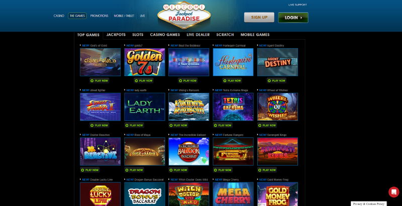 jackpot paradise online casino games