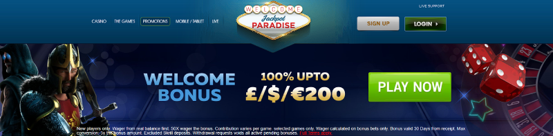 jackpot paradise promotions