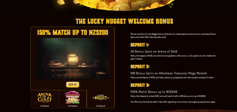 lucky nugget casino welcome bonus