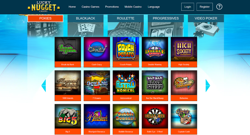 lucky nugget online casino games