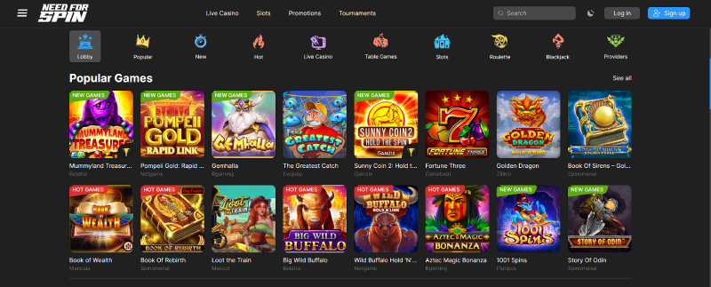 Need for spin casino games