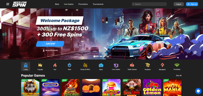 need for spins online casino new zealand