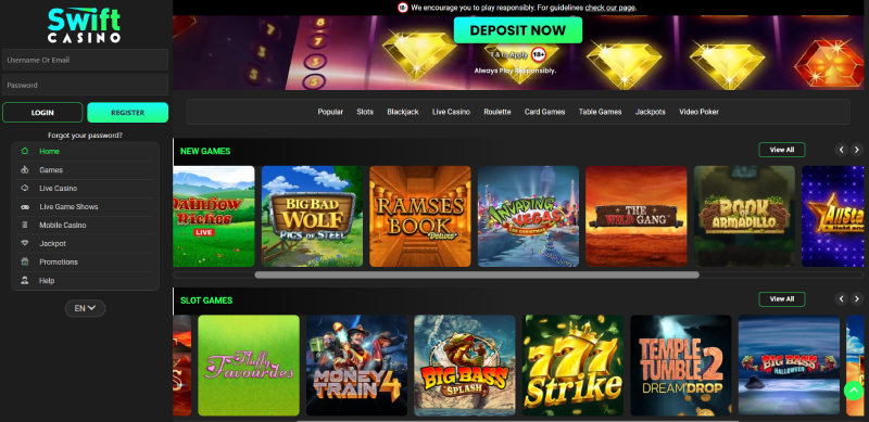 swift online casino new zealand