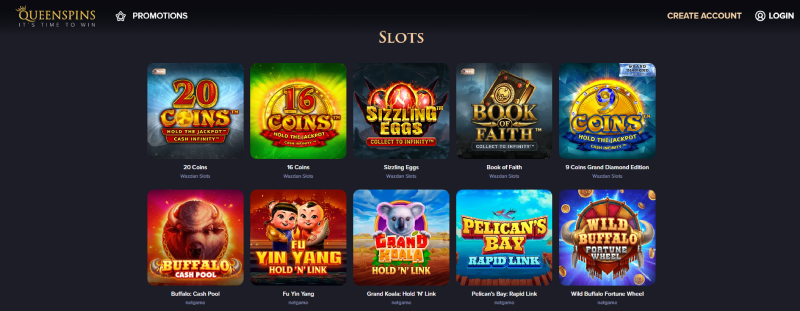 queenspins online casino games