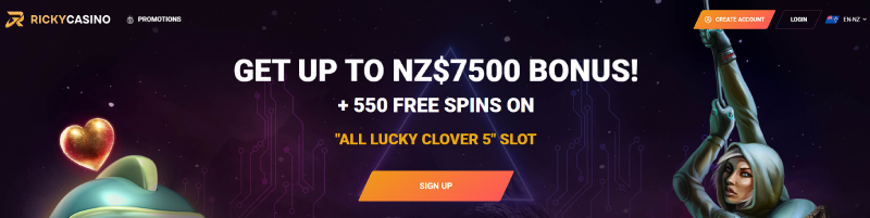 ricky casino welcome bonus