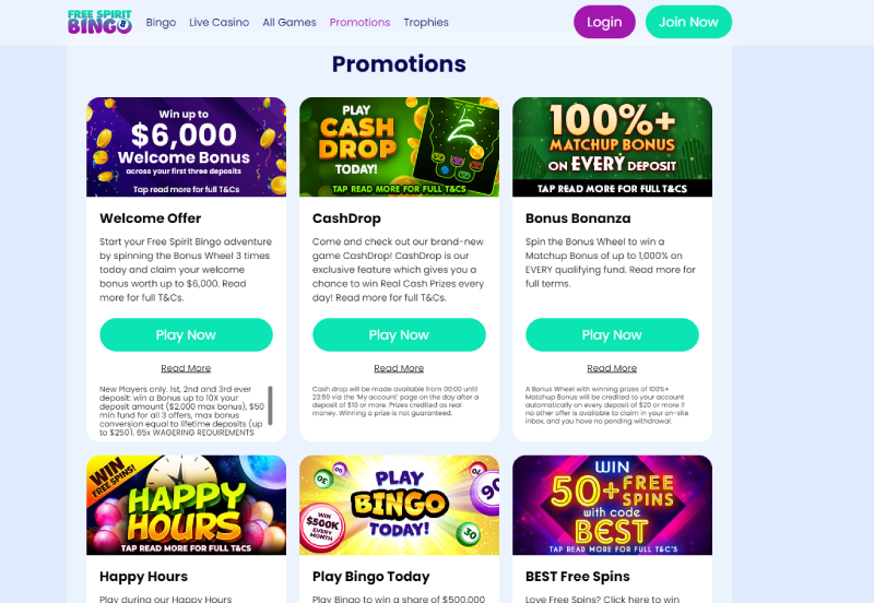 free spirit bingo casino promotions