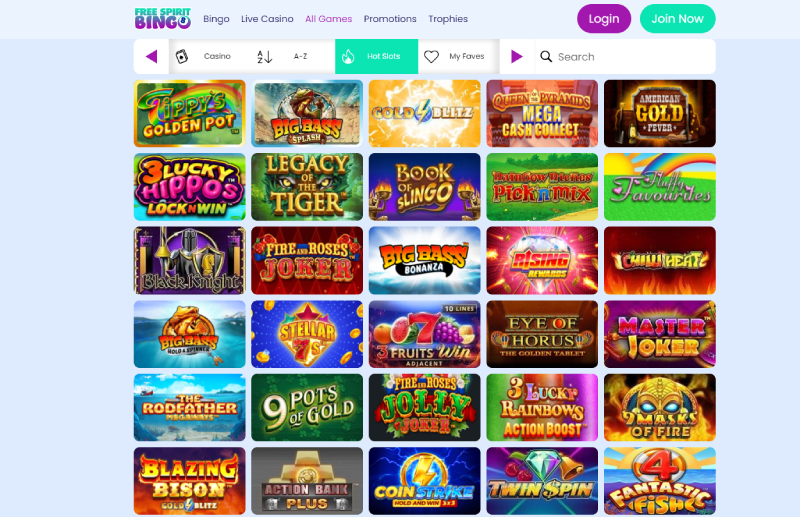 free spirit bingo online casino games
