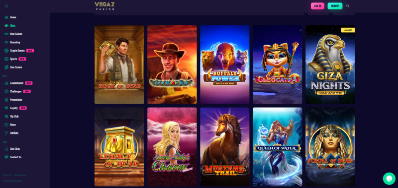 vegaz casino online casino games