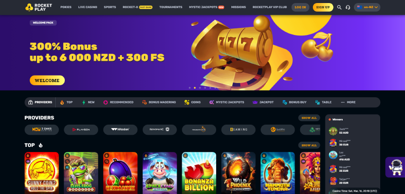 rocket play online casino new zealand